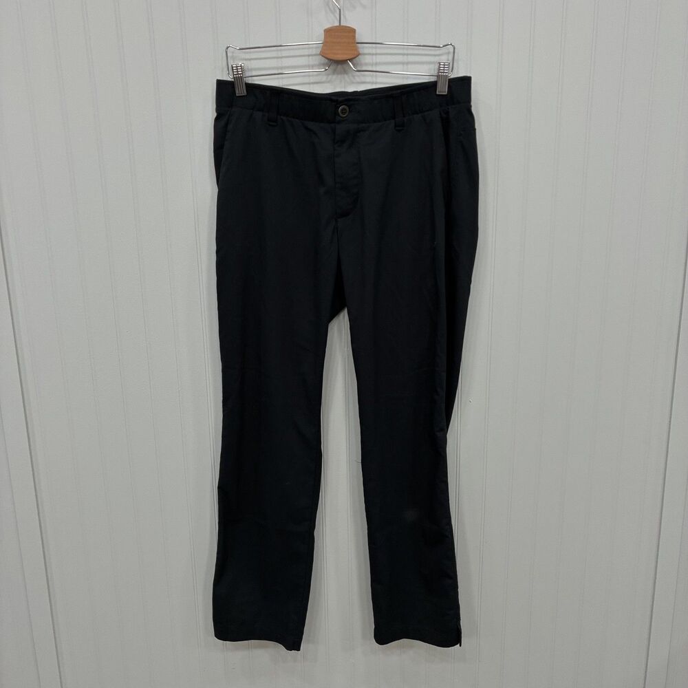 Under Armour Men's W34 x L30 Black Straight Moisture Wicking Golf Pants